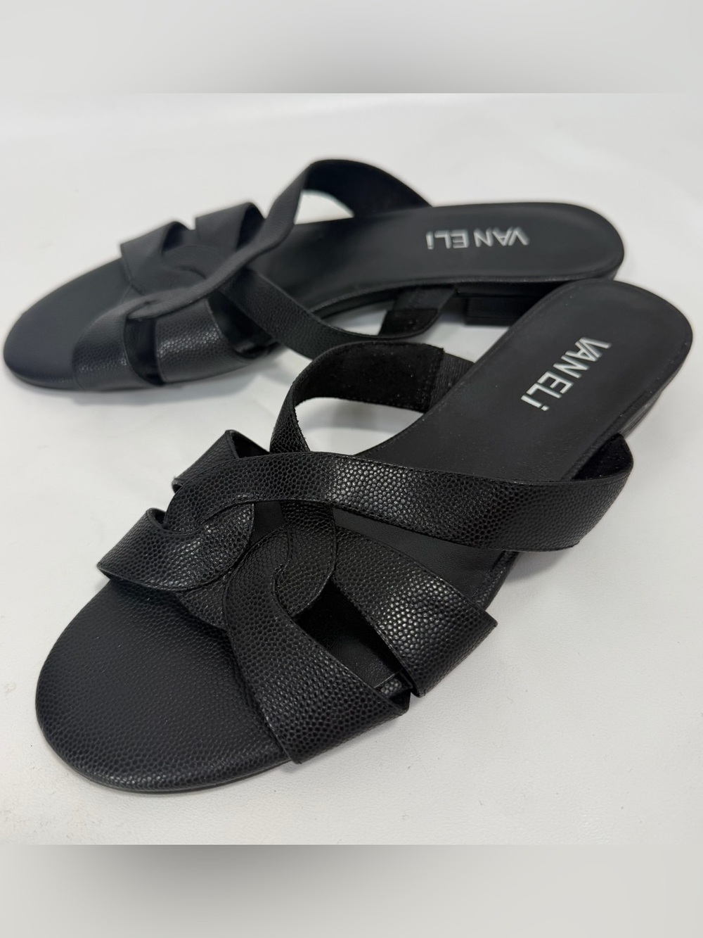 Vaneli Flat Sandals 6.5 M Slide Slip On Open Toe Womens